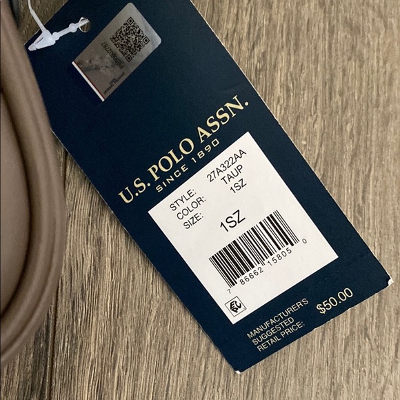 U.S. Polo Assn. Taupe Crossbody Bag, Dark Taupe, Metallic, NWT - Picture 2 of 4